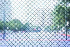 public chain link fence